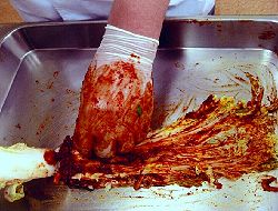 ペーストを漬け込む